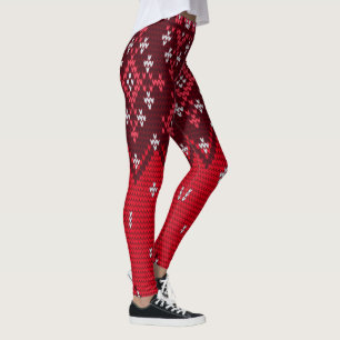 Ugly Holidays Sweater Folk Muster Leggings