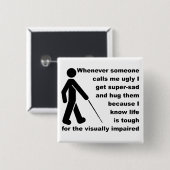 Ugly Hug Funny Button Abzeichen (Vorne & Hinten)