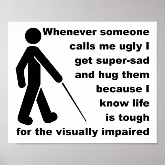 Ugly Hug Funny Poster Sign (Vorne)