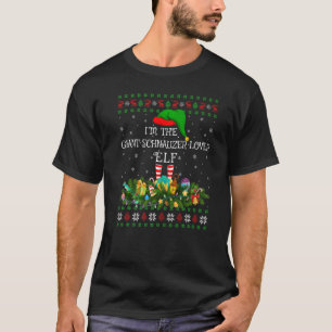 Ugly I bin der Riesenschnauzer Elf Weihnachten T-Shirt