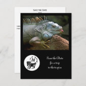 Ugly Iguana Silhouette Foto Play Date Einladung (Vorne/Hinten)
