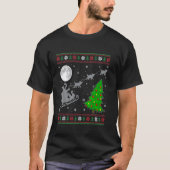 Ugly Kitten Xmas Leuchtturm Santa Riding Kitten T-Shirt (Vorderseite)