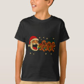 Ugly Knit Santa Chasing Gingerbread Funny Holiday  T-Shirt (Vorderseite)