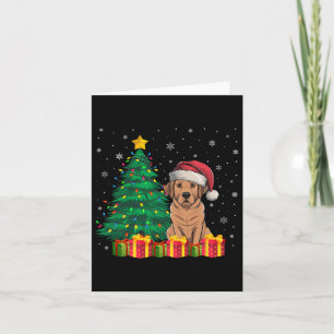 Ugly Labrador Weihnachtsmannmütze Weihnachtsleucht Karte