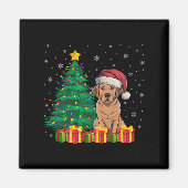 Ugly Labrador Weihnachtsmannmütze Weihnachtsleucht Magnet (Vorne)