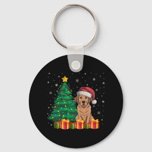 Ugly Labrador Weihnachtsmannmütze Weihnachtsleucht Schlüsselanhänger