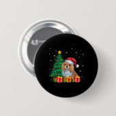 Ugly Lhasa Apso Weihnachtsmannmütze Christmas Ligh Button (Vorne & Hinten)