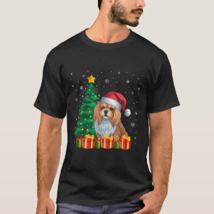 Ugly Lhasa Apso Weihnachtsmannmütze Christmas Ligh T-Shirt