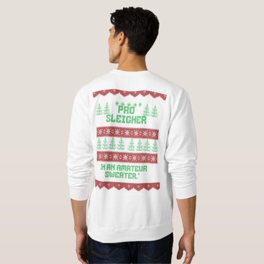 Ugly, lustiges Weihnachtspulli - Urlaub Sweatshirt (Schwarz voll)