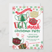 Ugly Mask Christmas Party Einladung (Vorderseite)