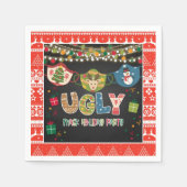 Ugly Mask Holiday Party Napkin Serviette (Vorderseite)