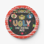 Ugly Mask Weihnachtsgebäck Party Plate Pappteller (Vorderseite)