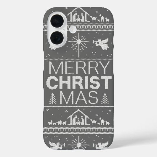 Ugly Merry CHRISTmas Sweater Christ Christlich Case-Mate iPhone Hülle (Rückseite)