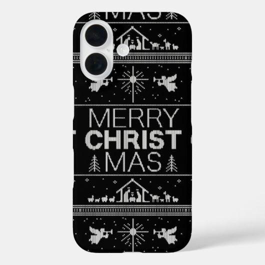 Ugly Merry Christmas Sweater Elegante Christlich Case-Mate iPhone Hülle (Rückseite)