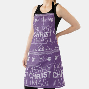 Ugly Merry CHRISTmas Sweater Religious Christlich Schürze