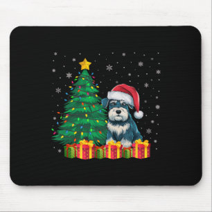 Ugly Miniature Schnauzer Weihnachtsmannmütze Weihn Mousepad