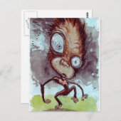 Ugly Monkey Wild Postkarte (Vorne/Hinten)