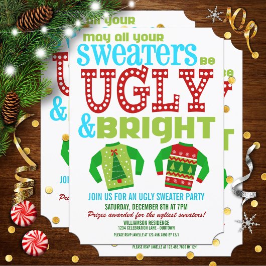Ugly 'n Bright Christmas Sweater Party Einladung
