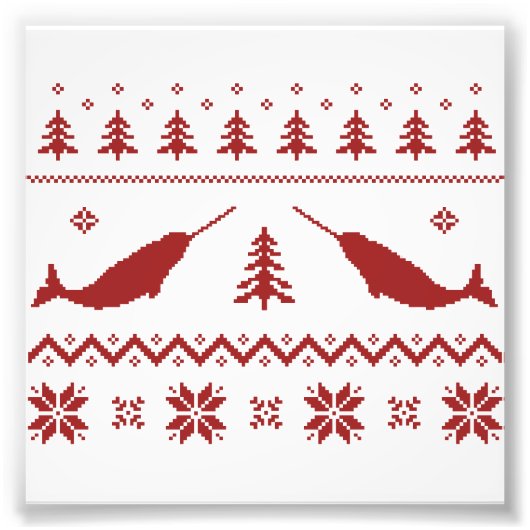 Ugly Narwhal Weihnachtssüßer Fotodruck (Vorne)