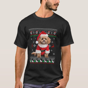 Ugly Niedlich Poodle Weihnachtsmannmütze Weihnacht T-Shirt