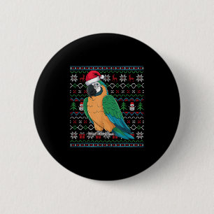 Ugly Parrot Lovers Xmas Sweater Weihnachten Button