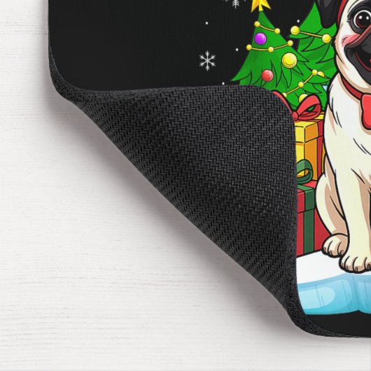 Ugly Pug Christmas Sweater Pajama For Women Men Fa Mousepad (Ecke)