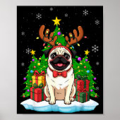 Ugly Pug Christmas Sweater Pajama For Women Men Fa Poster (Vorne)