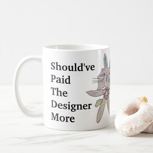 Ugly Rabbit Pay Designer mehr Kaffeetasse (Mit Donut)