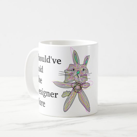 Ugly Rabbit Pay Designer mehr Kaffeetasse (Vorderseite Links)