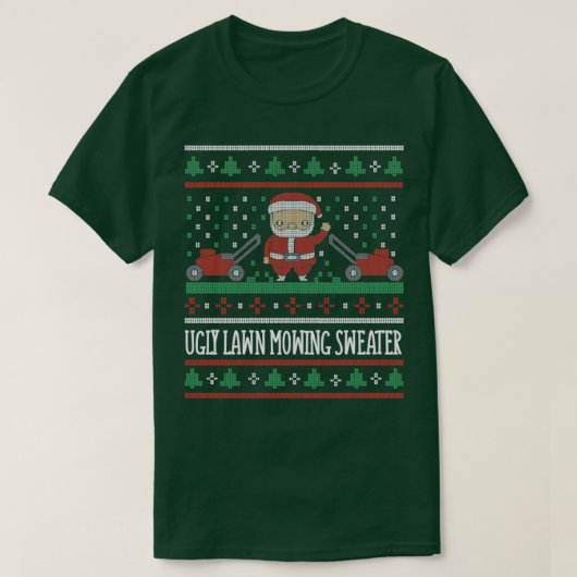 Ugly Rasenmäher Weihnachtspulli T-Shirt (Design vorne)