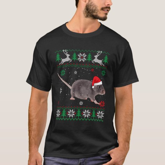 Ugly Rat Santa Animals T-Shirt (Vorderseite)
