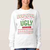 Ugly Red Green Christmas Tacky Nordic Strick Patte Sweatshirt (Vorderseite)