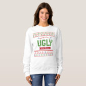 Ugly Red Green Christmas Tacky Nordic Strick Patte Sweatshirt (Vorne ganz)