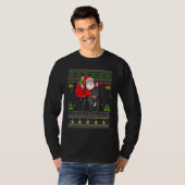 Ugly Santa Riding Staffordshire Bull Terrier Dog C T-Shirt (Vorne ganz)