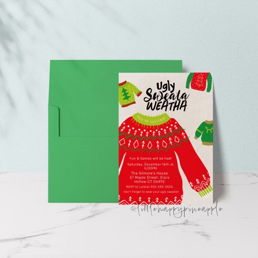 Ugly Sweata Weatha Party Einladung