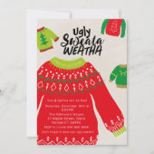 Ugly Sweata Weatha Party Einladung (Vorderseite)