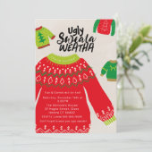 Ugly Sweata Weatha Party Einladung (Stehend Vorderseite)