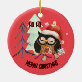 Ugly Sweater 1 Sieger Owl Keramik Ornament (Hinten)