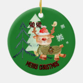 Ugly Sweater 2. Gewinner Dealer Keramik Ornament (Hinten)