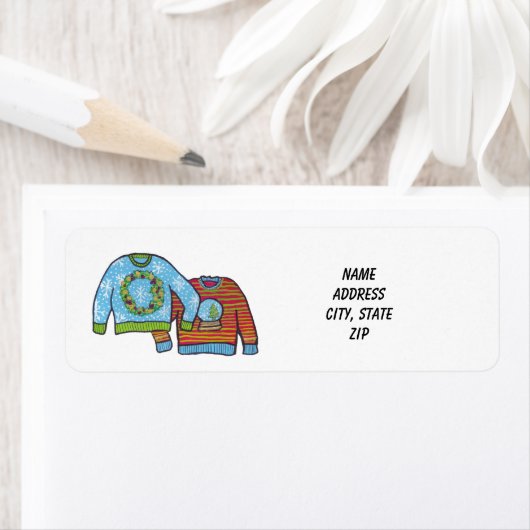 Ugly Sweater Address Label (Insitu)