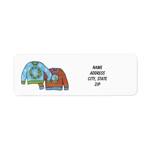 Ugly Sweater Address Label (Vorne)