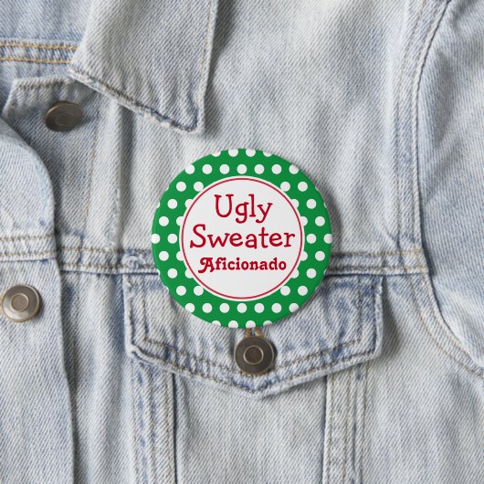 Ugly Sweater Aficionado Button (Beispiel)