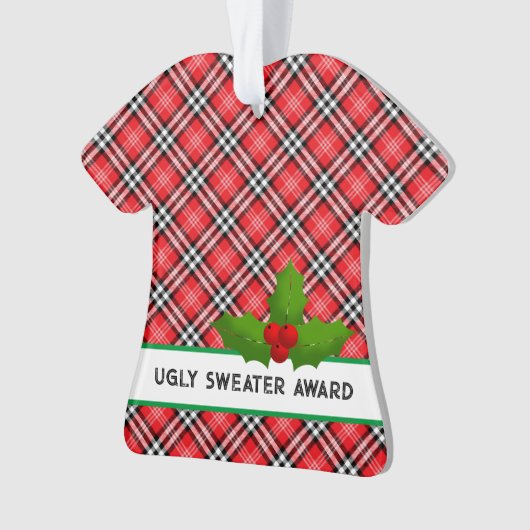 Ugly Sweater Award Jahr Festive Fun Gastgeschenk Ornament (Vorderseite)