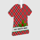 Ugly Sweater Award Jahr Festive Fun Gastgeschenk Ornament (Vorderseite)