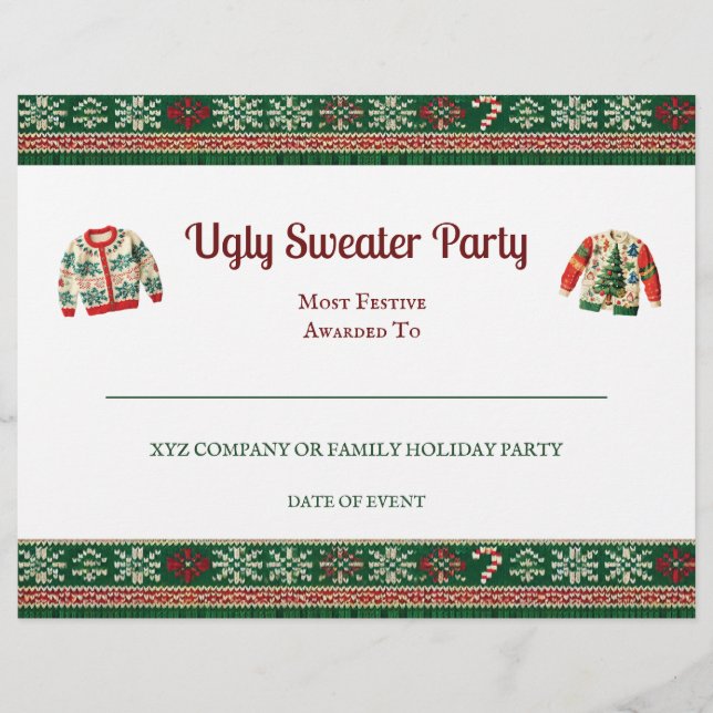 Ugly Sweater Award Party (Vorderseite)
