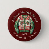 Ugly Sweater Award Party Button (Vorderseite)