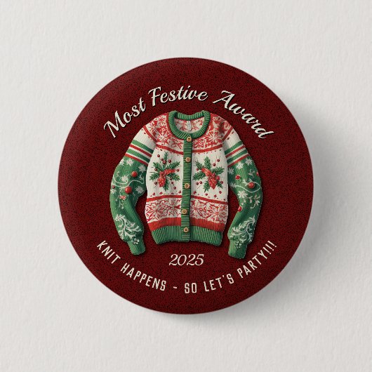 Ugly Sweater Award Party Button (Vorderseite)
