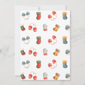 Ugly Sweater Baby Dusche, Weihnachtsdusche Einladung (Rückseite)