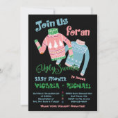 Ugly Sweater Baby Shower Einladung (Vorderseite)