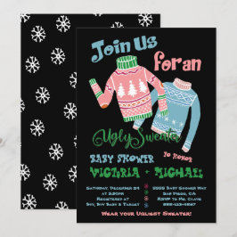 Ugly Sweater Baby Shower Einladung